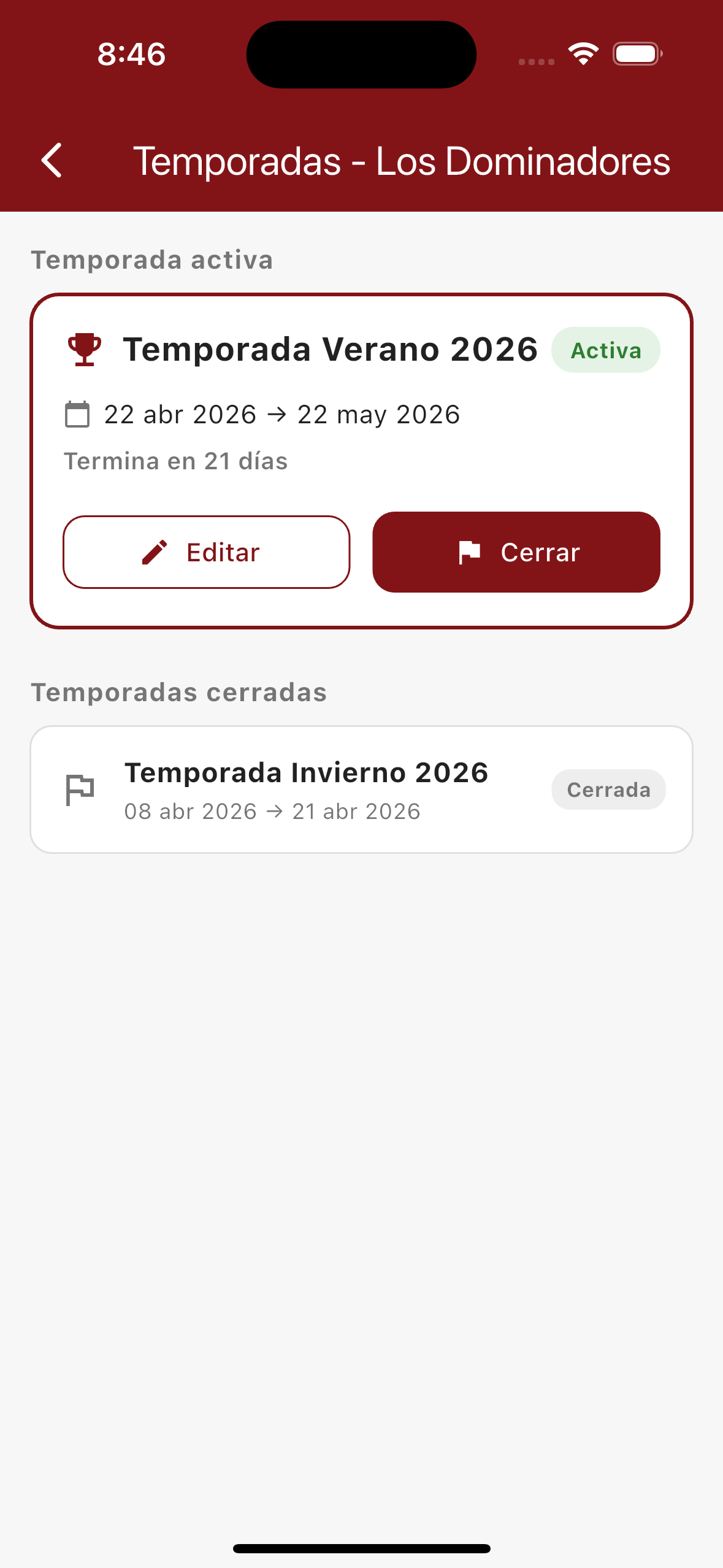 Temporadas